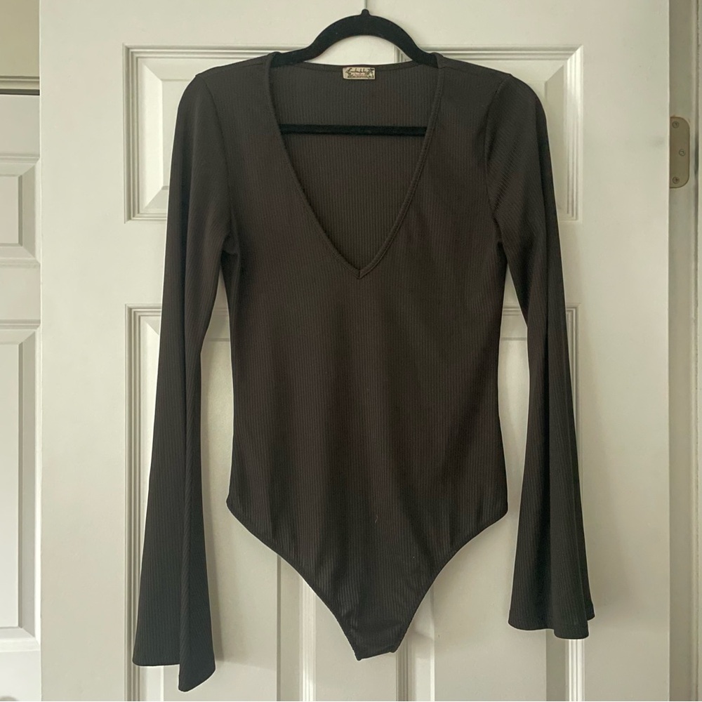 Free People V-Neck Bodysuit